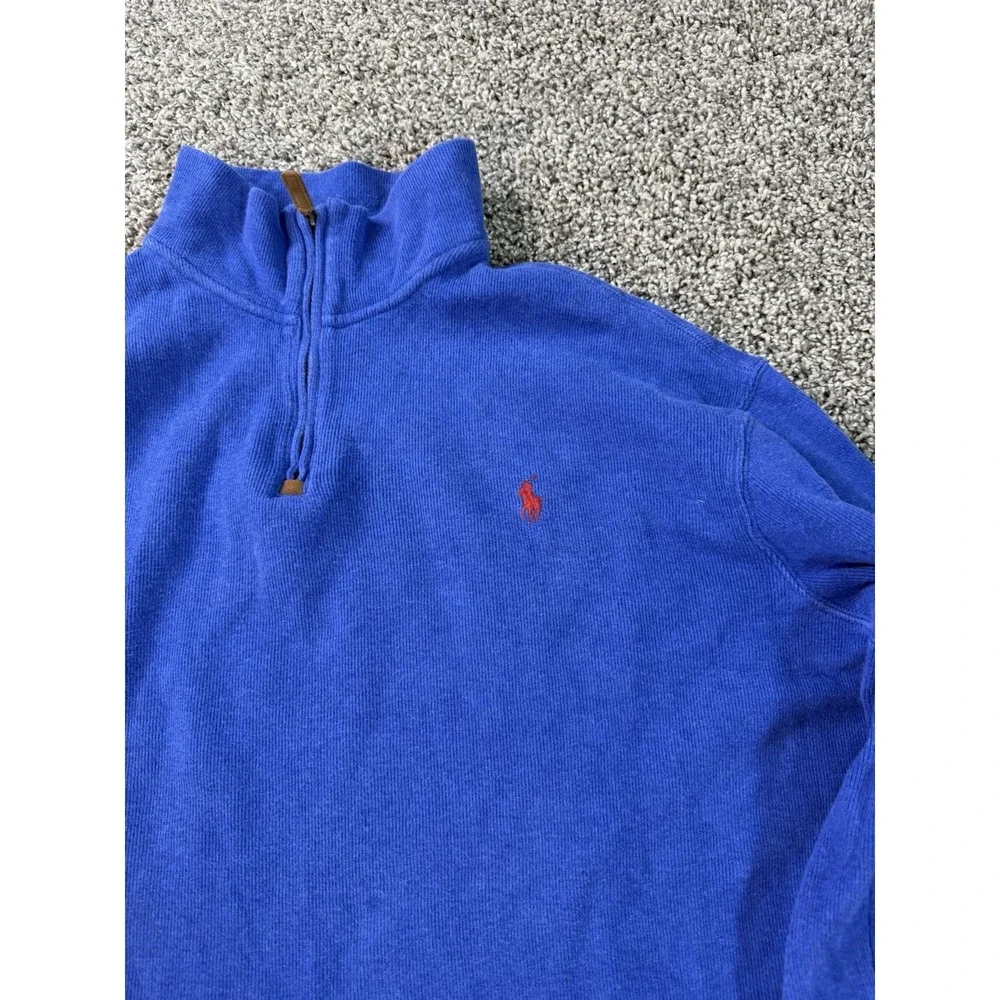 Polo Ralph Lauren 1/4 Zip Sweater Men's Size XL Blue